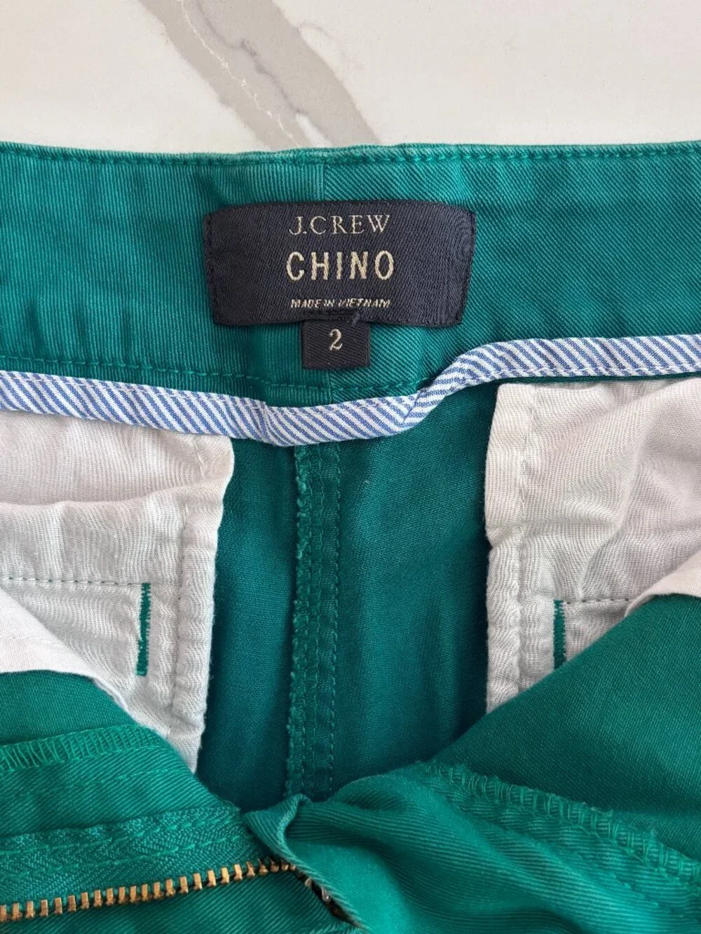 J.Crew Green Chino Shorts